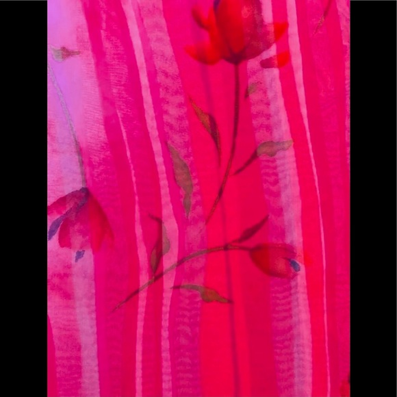 Worthington Skirt Sz 10 Elegant Bohemian Floral Roses Summer Skirt - Picture 9 of 12